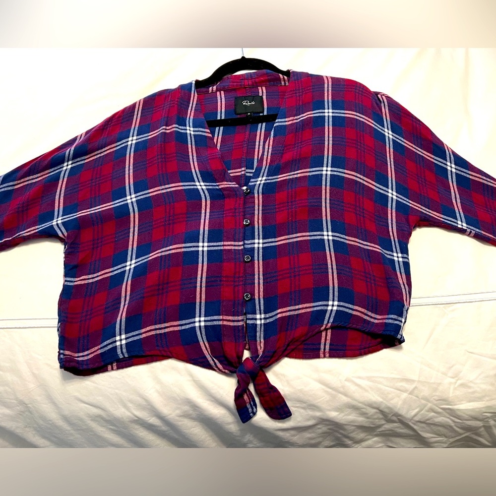 Anthropologie Rails Flannel Medium Crop Top